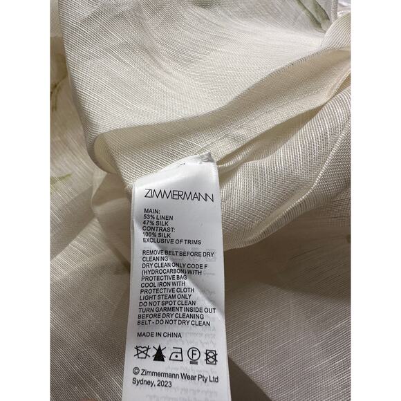 Zimmermann Ivory Magnolia Harmony Draped Shirt Dress - Picture 8 of 8